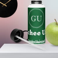 GU Stainless steel water bottle with a straw lid