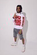 Image 1 of Red/ White Hoodie 