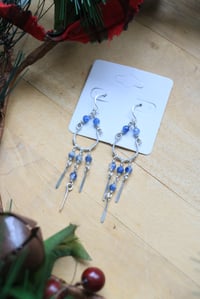 Image 2 of Mini Sterling Silver + Crystal Chandelier Earrings (1)
