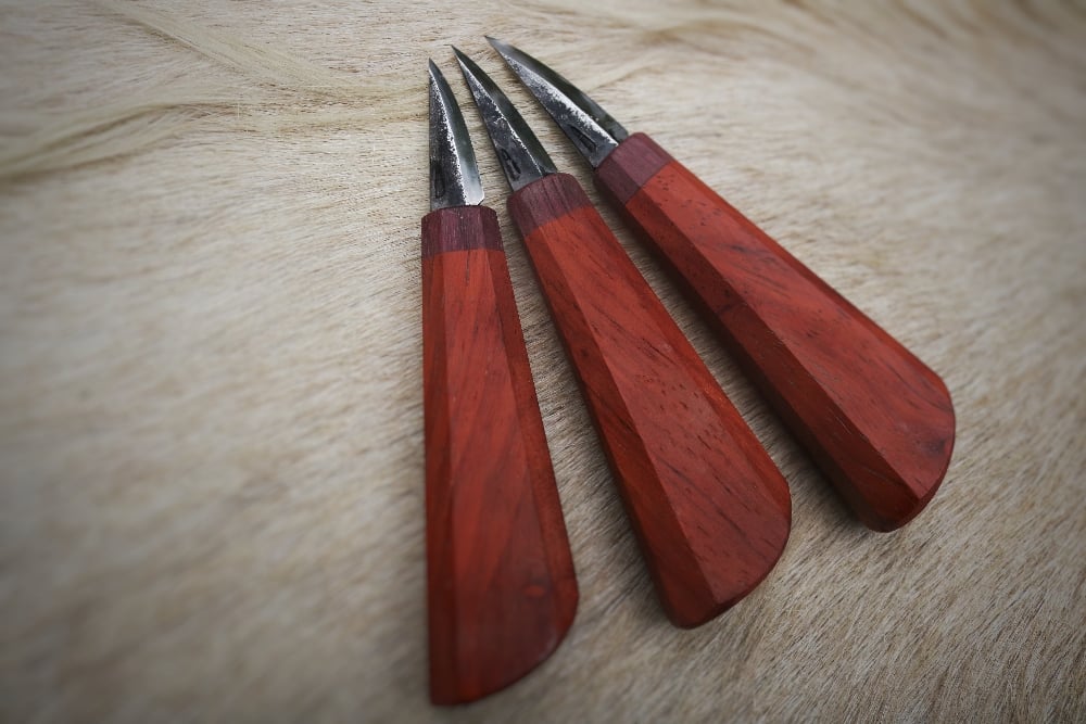 Image of Mini slöjd with padauk and purpleheart handle