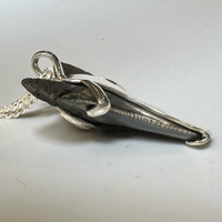 Image 4 of Megalodon Pendant with Australian Opal 