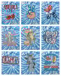 Image 8 of July 4th Tiedye Tees