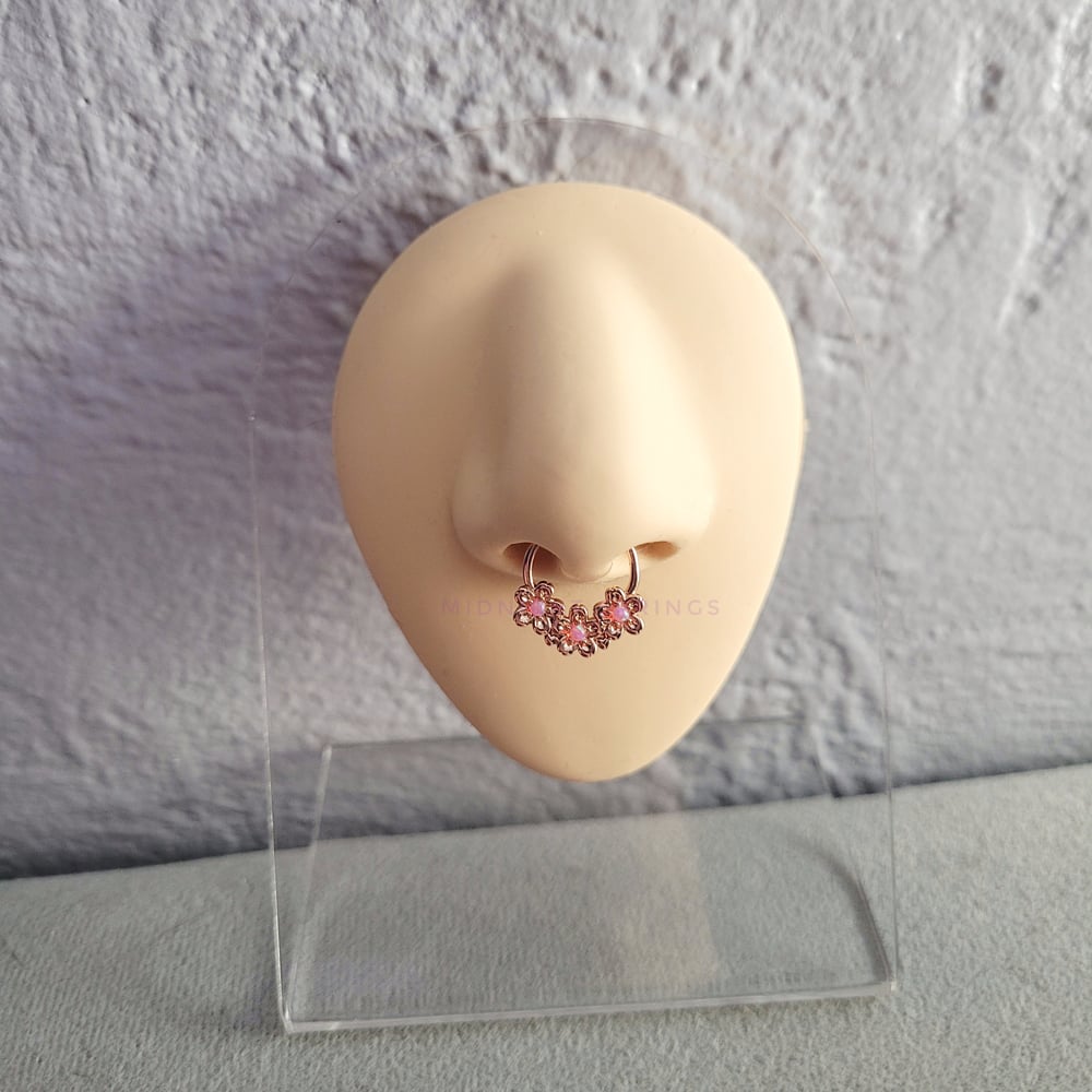 Image of PREORDER Sakura Septum Nose Rings - 16G AND Faux