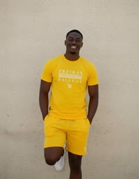 Image 4 of YB Yellow Mesh Blend Short Set