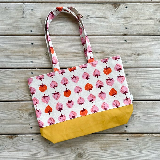 Image of Market Tote Melody Miller Strawberries