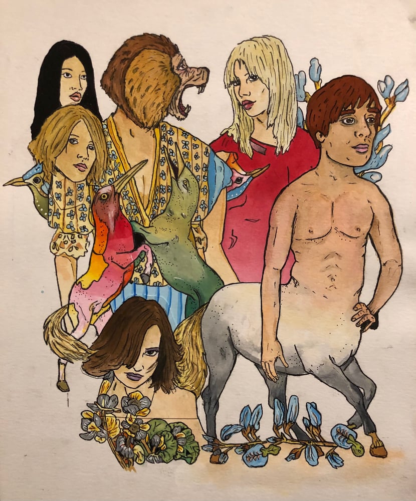 Image of My Brother As A Centaur: original 11x9 watercolor from Aldhill’s Arboretum 