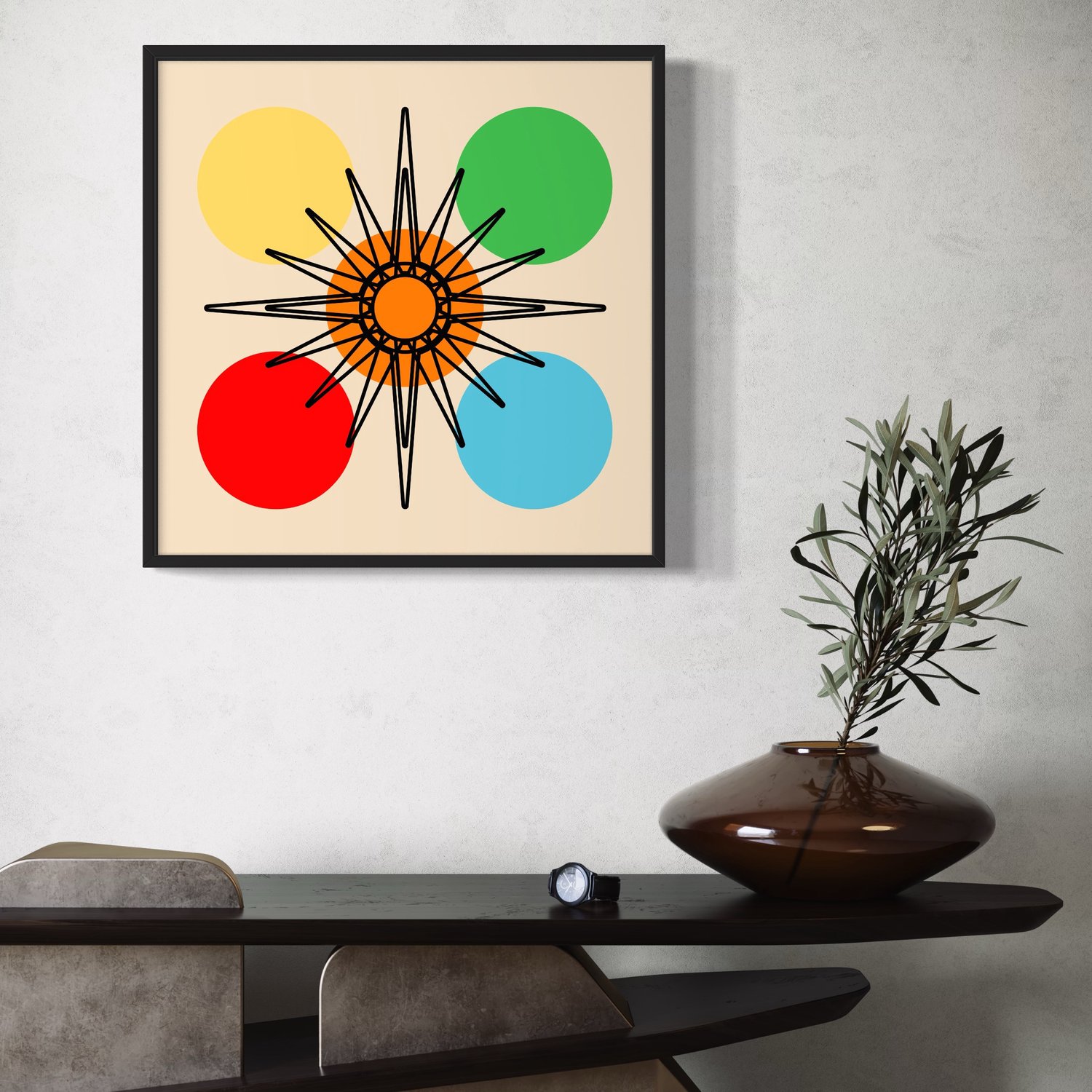 Image of 'Harlequin Starburst' 250gsm Matt Art Print