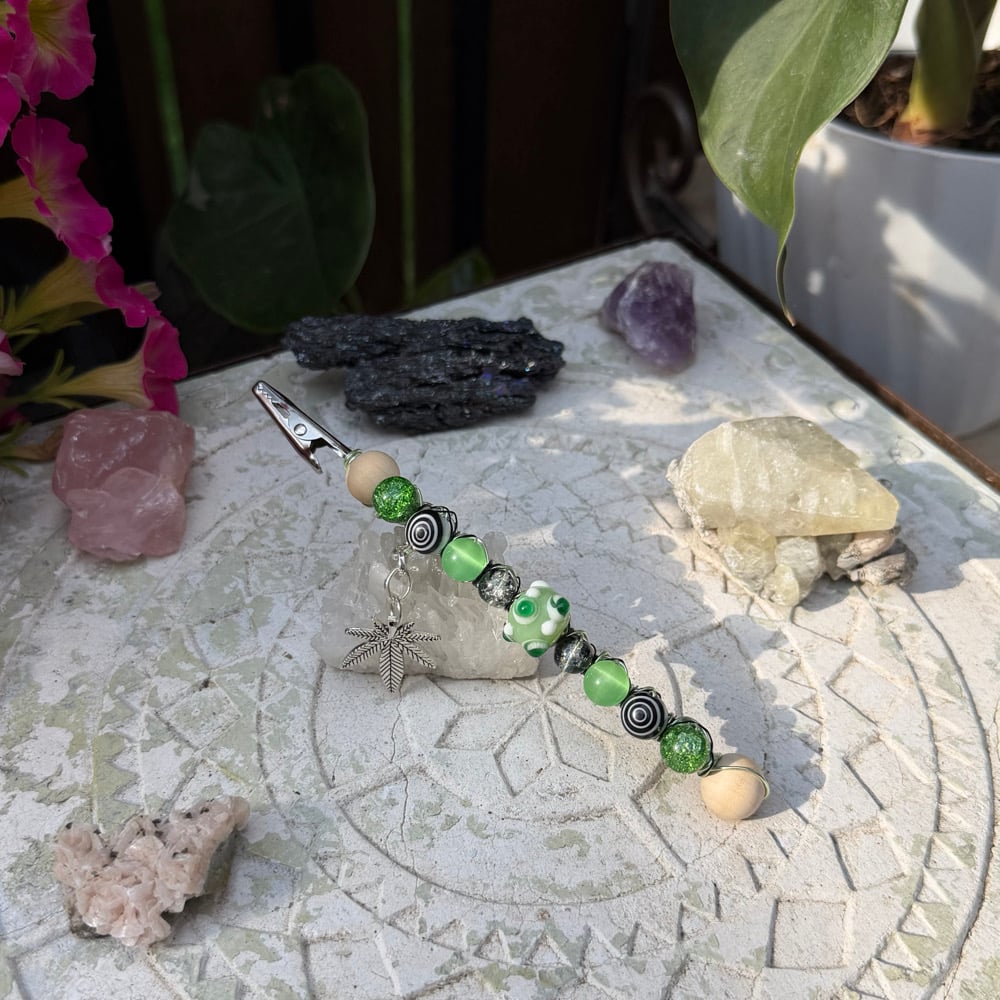Image of green haze roach clip