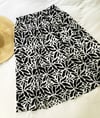 Ready Made Black & White Rayon Rachael Skirt Size 10 with Free Postage 