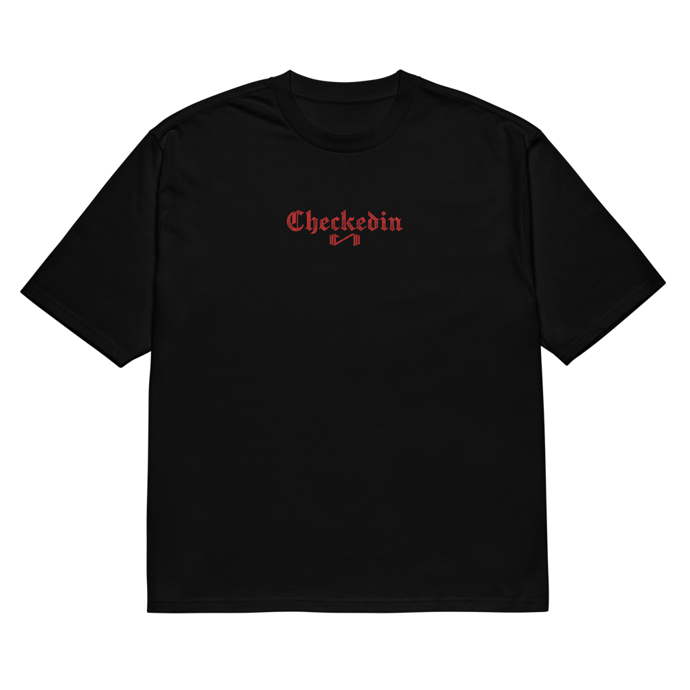 Image of "ENDURE THE PAIN" Oversized Heavyweight T-shirt (Black)
