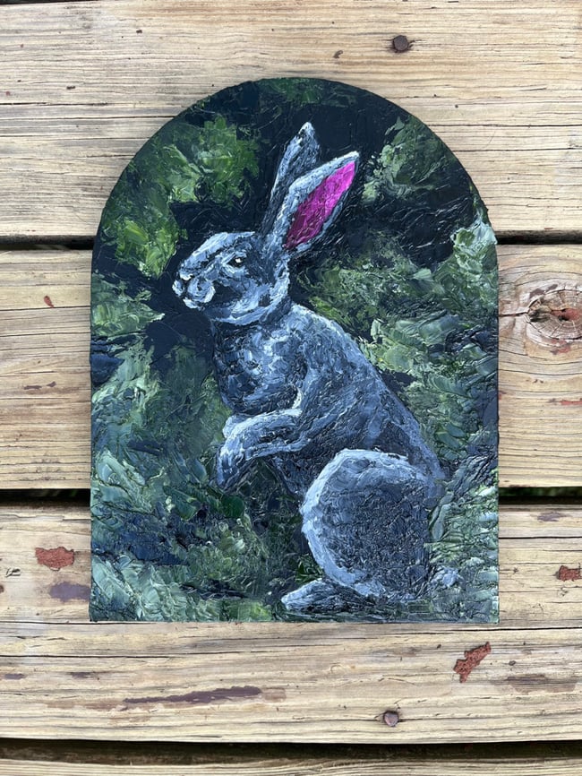 Original Oil Painting: “Wondering Hare”