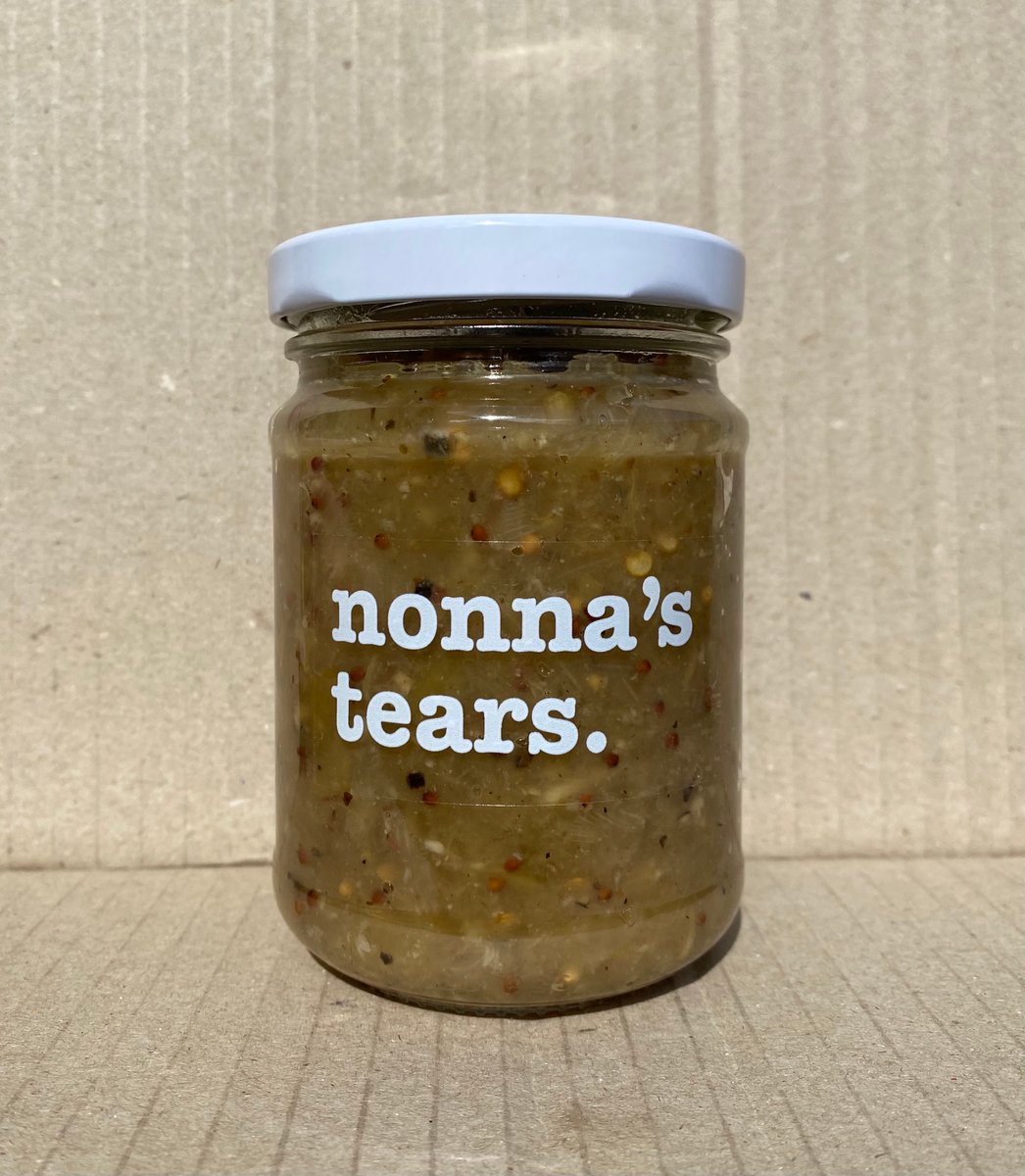 onion pickle relish. 250ml nonna’s tears.