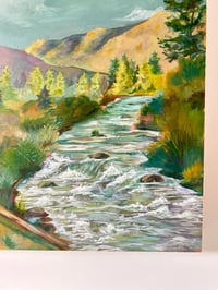 Image 3 of "Respite at Gold Hill", 14x14" original painting