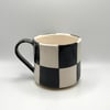 B/W Checkered Ceramic Mug