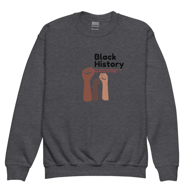 Youth crewneck sweatshirt/ Black History 