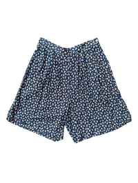 Image 1 of High Waist Ditsy Navy Shorts W28in