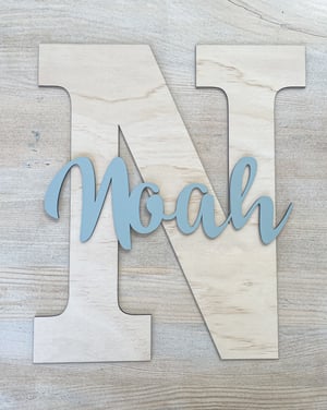 Image of Initial Name Plaque