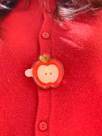 Image 5 of apple glitter epoxy hairclips