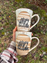 Image 1 of Set of marbled Cowboy shade mugs 