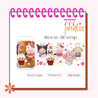 Kitty Friends UV DTF Cup wrap