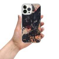 Image 20 of Beautiful Black Cat Face Splatter Painting Clear Case for iPhone®