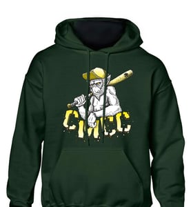 Image of CMCC Hoodie Yellow on Forest Green 