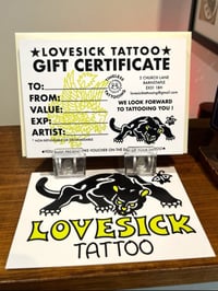 Image 2 of TATTOO GIFT CARD