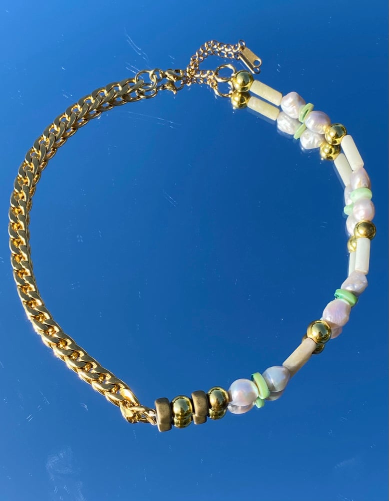 Image of Metal Waters in Gold Necklace (One of a Kind)