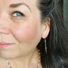 14k Gold Iolite And Quartz Earrings