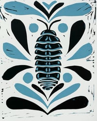 Bug Lino Print- roly poly