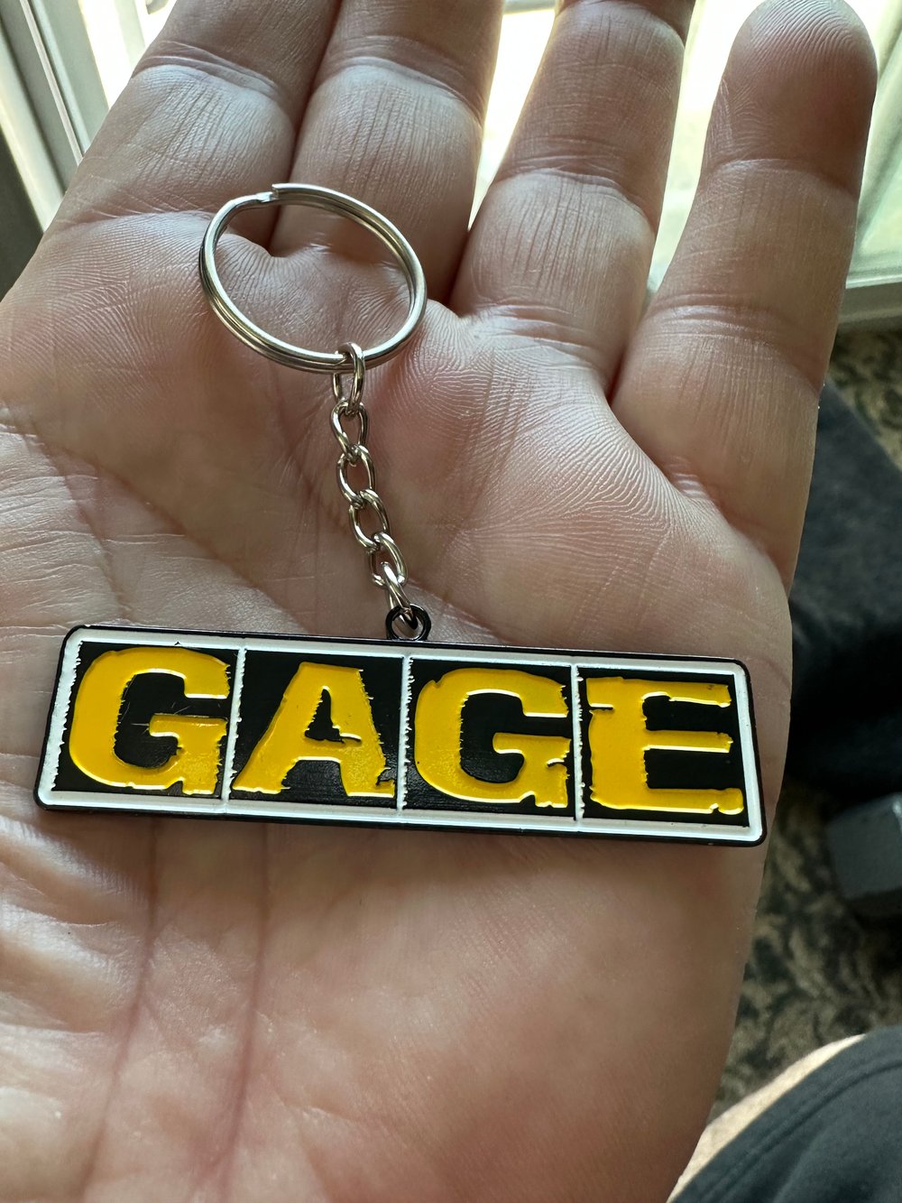 GAGE metal keychain