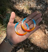 Image 2 of Beaded hoops 