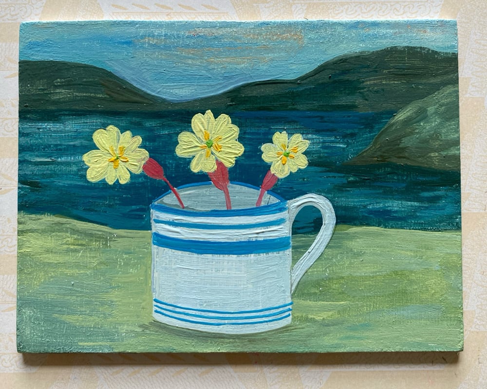 Image of Primroses by the Loch