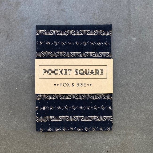 Black Western Pocket Square 
