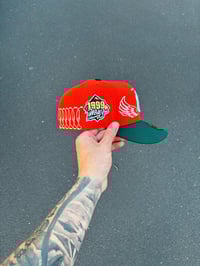 Image 5 of TRI TONE ORANGE GREEN NEW YORL YANKEES CUSTOM FITTED CAP