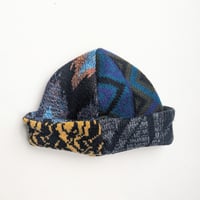 Image 1 of Upcycled Reversible Beanie black& yellow x Kenzo