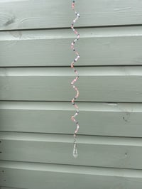 Image 1 of Pink & Silver Spiral Sun Catcher