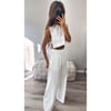 White Tie Side Top and Trouser Co Ord 