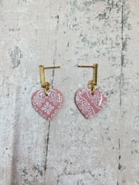 Image 3 of Lace Heart Earrings
