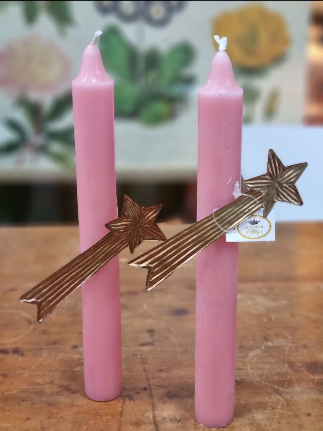 Image of Shooting Star Candle Pin Pair