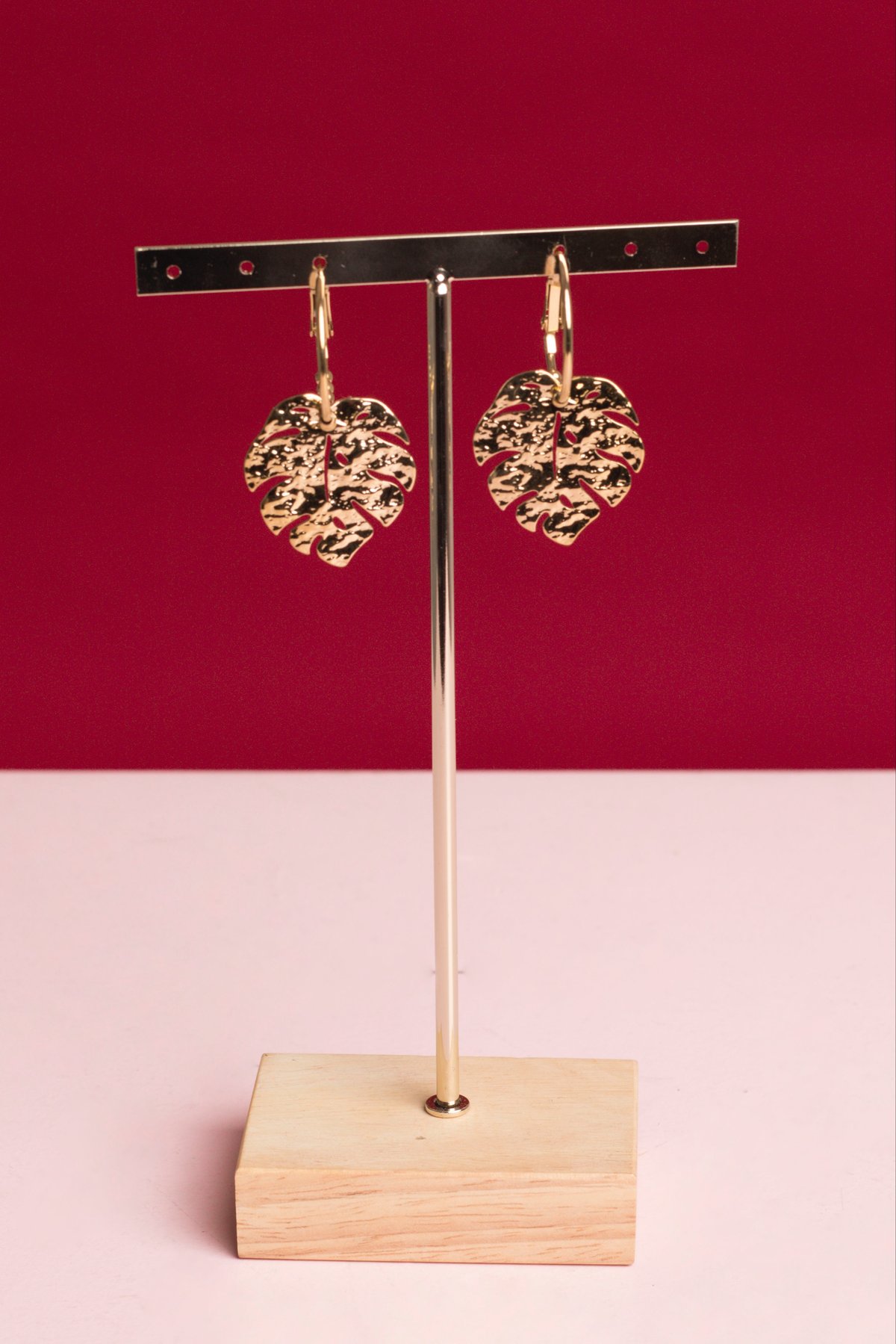 Image of OUTLET Pendientes Aro Con Monstera