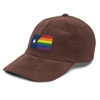 Image 18 of Minnesota Rainbow Pride Flag (6 Stripe) Corduroy Cap