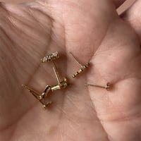 Image 4 of geometric yellow gold studs