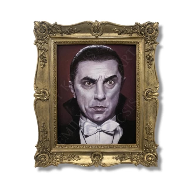 Original Painting Print // ‘Dracula’ 1931 Bela Lugosi Acrylic Portrait2