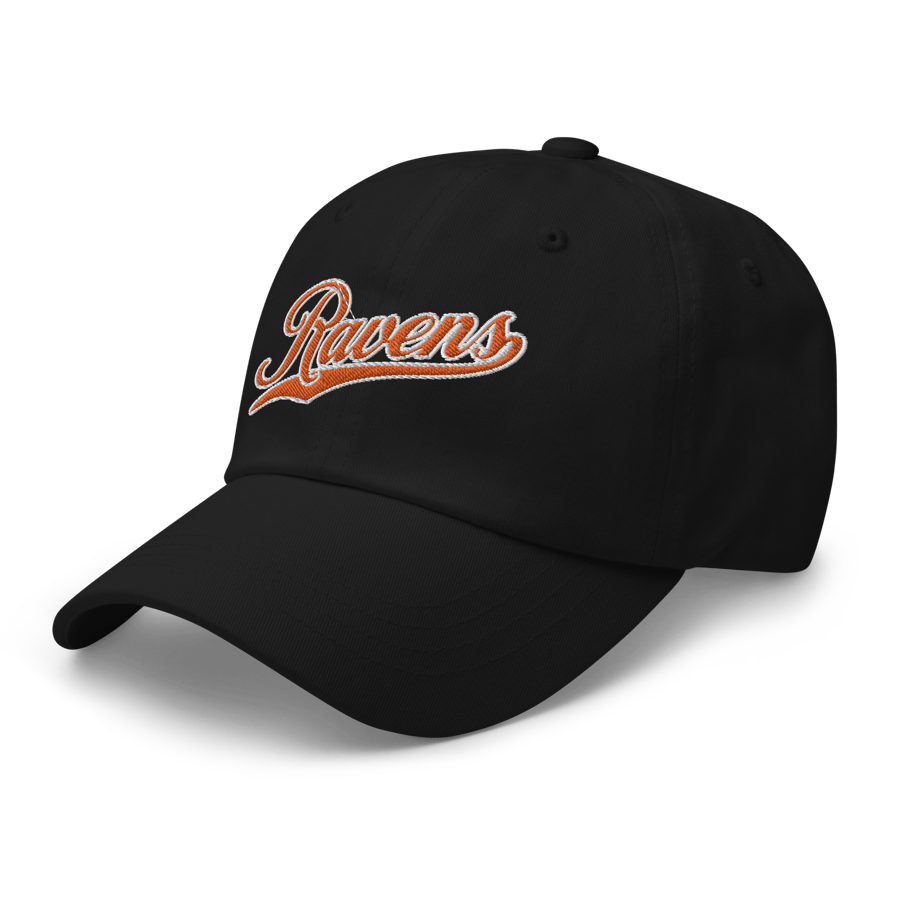Image of Baltimore Orange Raven Orioles Dad Hat (Black)