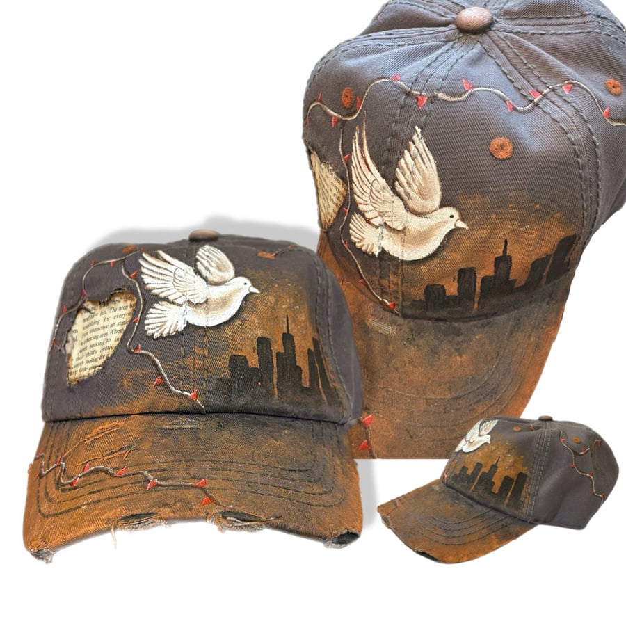 Image of Dove’s Thorns, painted hat