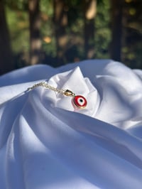Image 1 of Red evil eye necklace 
