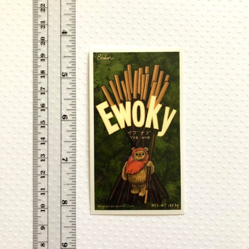 Image of Ewoky clear vinyl sticker