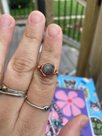 Image 2 of Labradorite wire wrapped ring