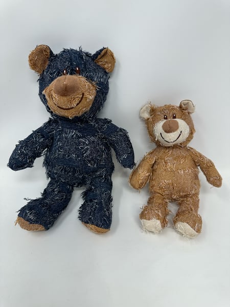 Image of Plush Bears - 1 Blue Bear 9.5" - 1 Brown Bear 7" - Free Shipping